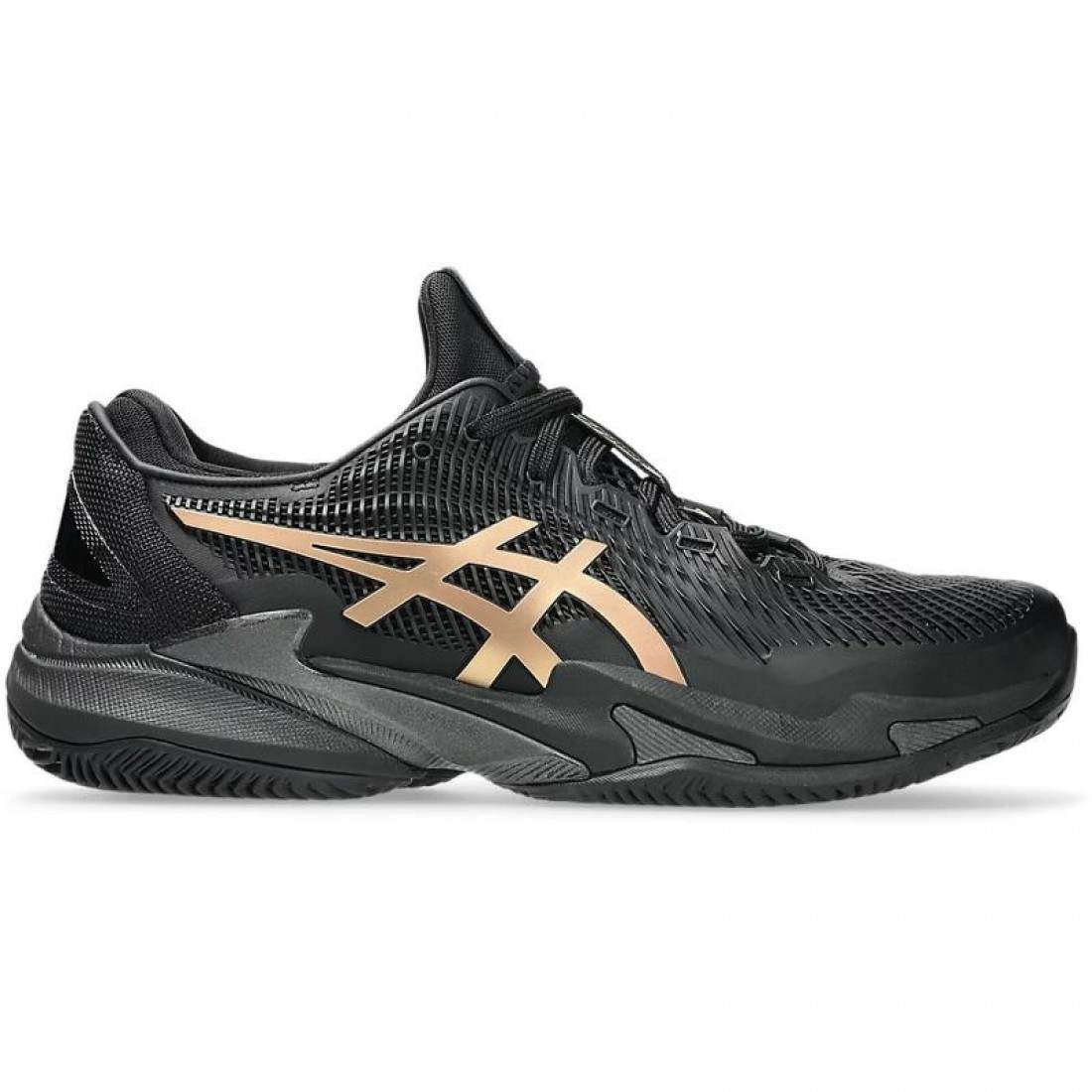 Zapatillas Asics Court FF 3 Novak Clay Night Energy Negro Oro
